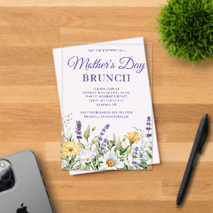 Wildblumen Wasserfarben-Rahmen Muttertags-Brunch Acryleinladungen