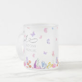 Wildblumen Wasserfarbene Christliche Verse Mattglastasse (Vorderseite Links)