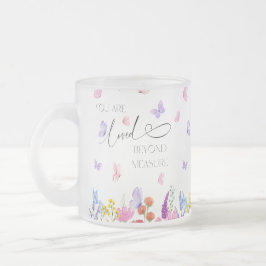 Wildblumen Wasserfarbene Christliche Verse Mattglastasse