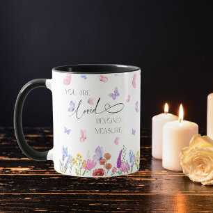 Wildblumen Wasserfarbene Christliche Verse Tasse