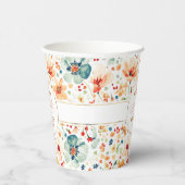 Wildblumen Wasserfarbene Flora Pappbecher (Rechts)