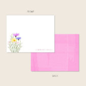 Wildblumen Wasserfarbene Frühlingsböden Mitteilungskarte