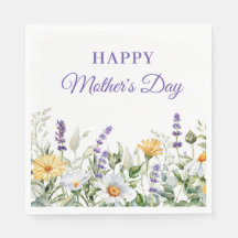 Wildblumen Wasserfarbener Tag der Mutter glücklich