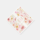 Wildblumen Wasserfarbenfroh Rodeln Serviette (Ecke)