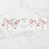 Wildblumen, Wasserflaschen, Etiketten (Einzelnes Label)