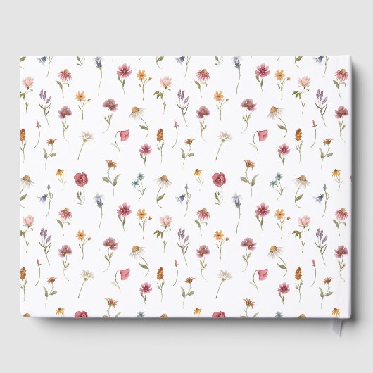 Wildblumen Wedding Guest Book Gästebuch (Rückseite)