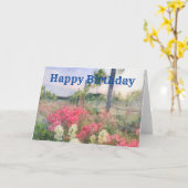 Wildblumen, Weinberge und Geburtstage Karte (Gelbe Blume)