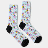 Wildblumen Weißes Bergziege Natur Wildtiere Socken (Rechts)