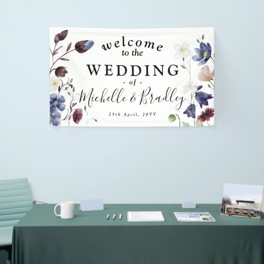 Wildblumen "Welcome to" Chic Boho Wedding Banner (Messeveranstaltung)