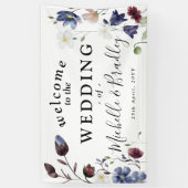 Wildblumen "Welcome to" Chic Boho Wedding Banner (Vertikal)