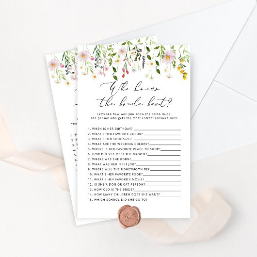 Wildblumen Wer das beste Brautspiel kennt