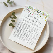 Wildblumen Wer das beste Brautspiel kennt