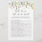 Wildblumen Wer das beste Brautspiel kennt (Vorderseite)