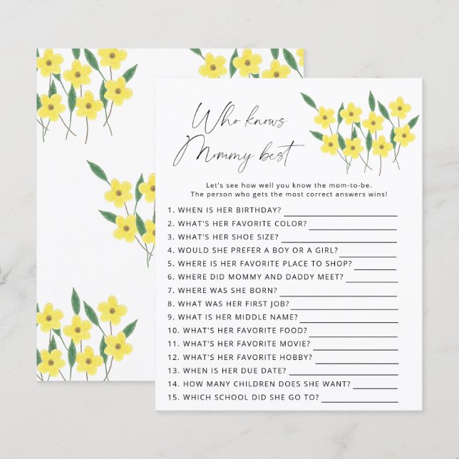 Wildblumen Wer Mami am besten kennt (Vorne/Hinten)