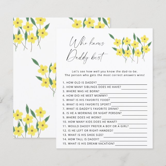 Wildblumen Wer Papa am besten kennt (Vorne/Hinten)