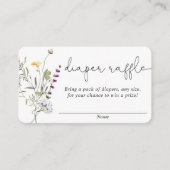 Wildblumen werfen Babydusche mit Gewinnkarten Begleitkarte (Vorderseite)