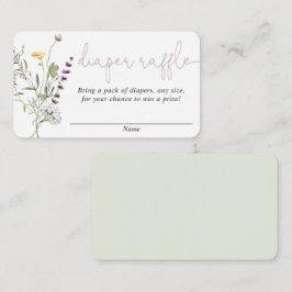 Wildblumen werfen Babydusche mit Gewinnkarten Begleitkarte