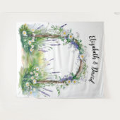Wildblumen-Whimsey-Hintergrund Wandteppich (Vorderseite (Horizontal))