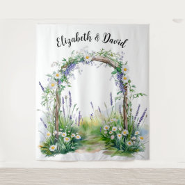 Wildblumen-Whimsey-Hintergrund Wandteppich