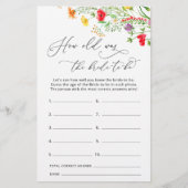 Wildblumen Wie alt ist die Braut, um zu spielen (Vorderseite)