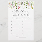 Wildblumen Wie alt war die Braut, um zu spielen (Vorderseite)