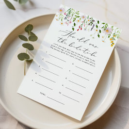 Wildblumen Wie alt war die Braut, um zu spielen