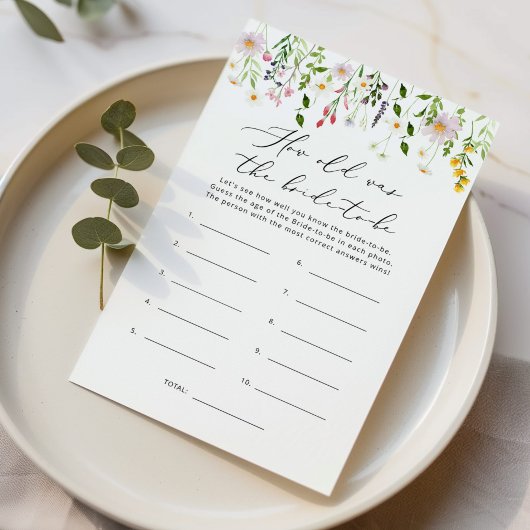 Wildblumen Wie alt war die Braut, um zu spielen