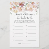 Wildblumen Wie alt war die Braut, um zu spielen (Vorderseite)