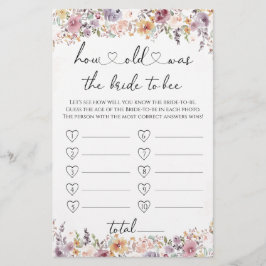 Wildblumen Wie alt war die Braut, um zu spielen