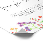 Wildblumen, wie groß das Bauchspiel von Mama ist Poster (Ecke)