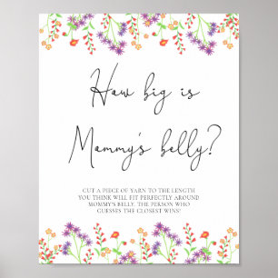 Wildblumen, wie groß das Bauchspiel von Mama ist Poster