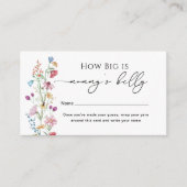 Wildblumen Wie groß ist Mama's Bauch? Begleitkarte (Vorderseite)