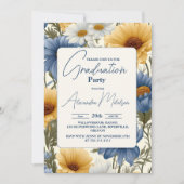 Wildblumen-Wiese-Abschluss Einladung (Vorderseite)