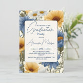 Wildblumen-Wiese-Abschluss Einladung (Stehend Vorderseite)