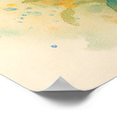 Wildblumen Wiese - Aquarellmalerei Art Poster (Ecke)