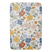 Wildblumen-Wiese Boho-Muster Badematte (Vorderseite Vertikal)