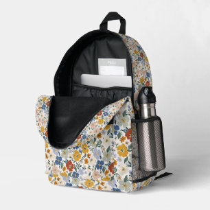 Wildblumen-Wiese Boho-Muster Bedruckter Rucksack