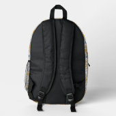 Wildblumen-Wiese Boho-Muster Bedruckter Rucksack (Rückseite)