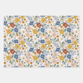 Wildblumen-Wiese Boho-Muster Geschenkpapier Set (Vorderseite 3)