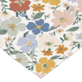 Wildblumen-Wiese Boho-Muster Kurzer Tischläufer (Ecke)