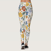 Wildblumen-Wiese Boho-Muster Leggings (Rückseite)