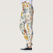 Wildblumen-Wiese Boho-Muster Leggings (Links)