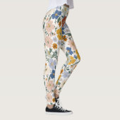 Wildblumen-Wiese Boho-Muster Leggings (Rechts)