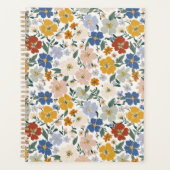 Wildblumen-Wiese Boho-Muster Planer (Vorderseite)