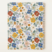 Wildblumen-Wiese Boho-Muster Planer (Rückseite)