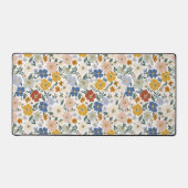 Wildblumen-Wiese Boho-Muster Schreibtischunterlage (Vorderseite)