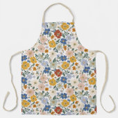 Wildblumen-Wiese Boho-Muster Schürze (Vorderseite)
