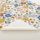 Wildblumen-Wiese Boho-Muster Sherpadecke (3/4)