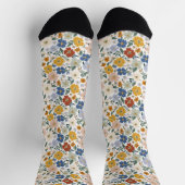 Wildblumen-Wiese Boho-Muster Socken (Oben)