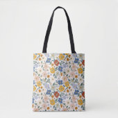 Wildblumen-Wiese Boho-Muster Tasche (Vorderseite)